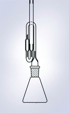 An arsenic testing setup featuring high-quality glass components provided by laboratory apparatus suppliers in Malaysia.