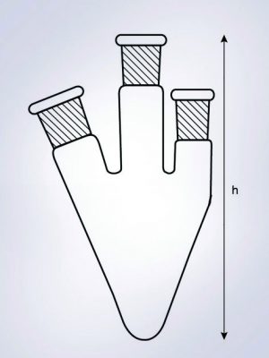 Pear Shape Flask , Three Necks