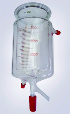 Reaction Vessels,Cylindrical,With Thermostatic Jacket and Withdrawal Valve (with and without graduation)
