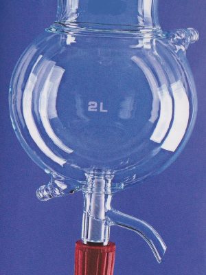 Reaction vessels,spherical,with thermostatic jacket and withdrawal valve