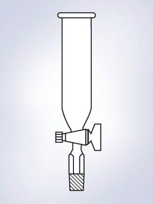 Open Top Funnels Stem Inside Cone, with glass Stopcock