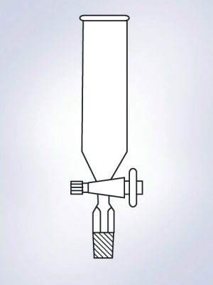 Open Top Funnels,Stem Inside Cone,with PTFE Stopcock